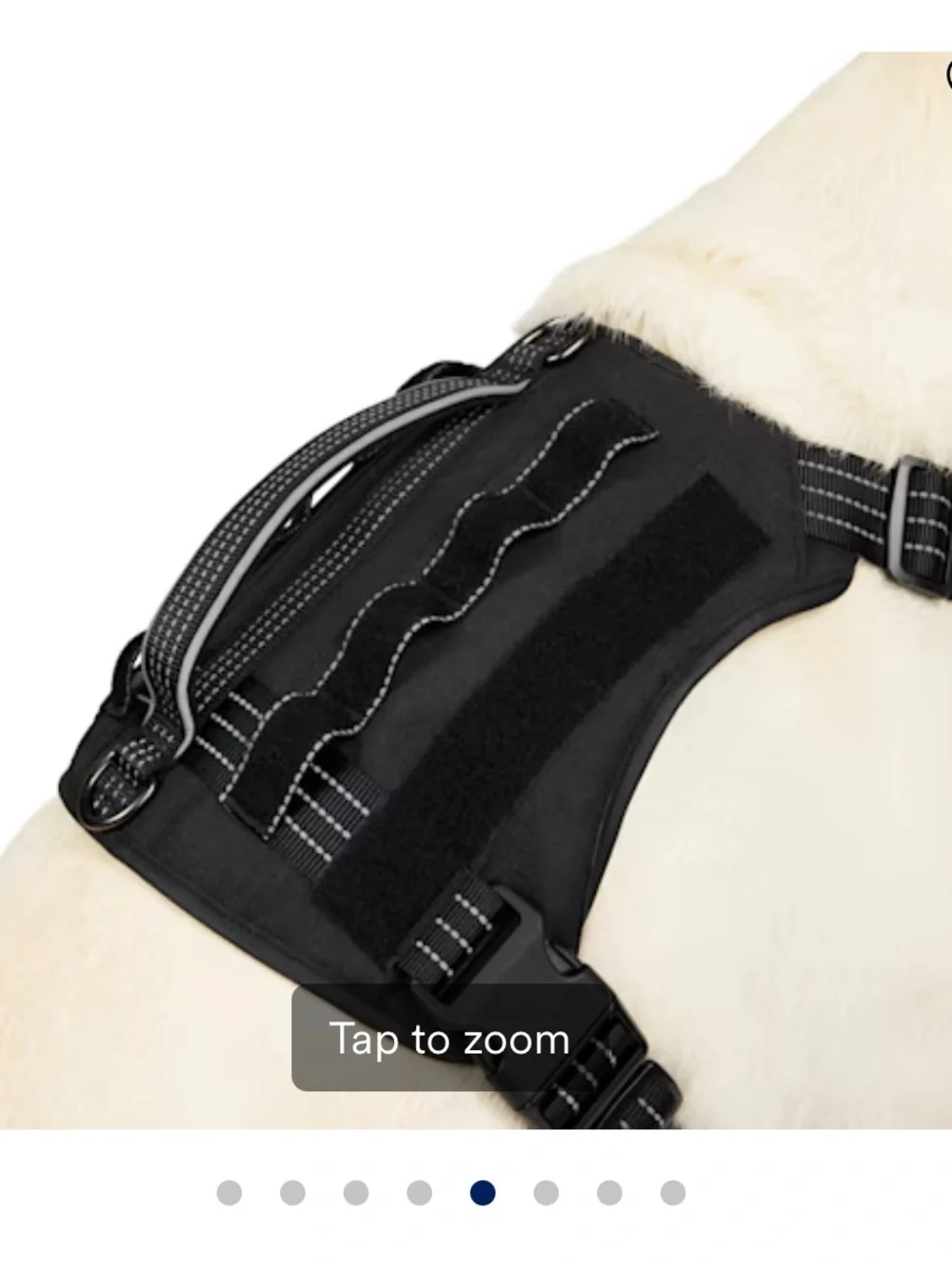 Premium Black Tactical Dog Harness with Reflective Stitching